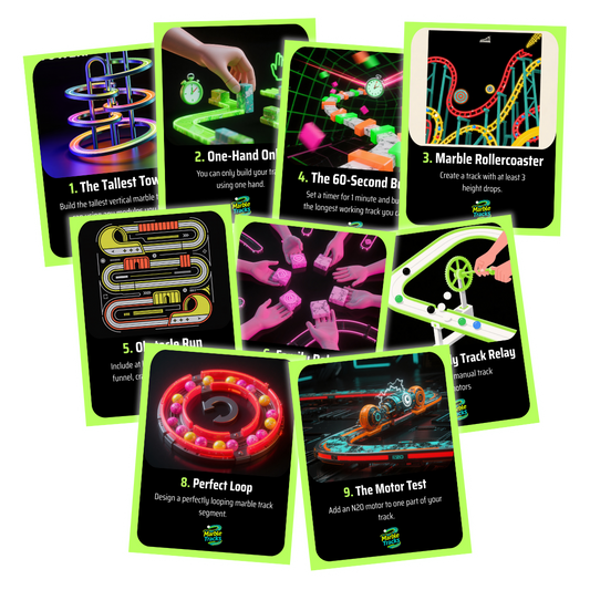 10 Challenge Cards – Marble Games